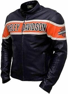 JILDISHMen Victory Lane Motorcycle Jacket – Black Biker Style HD Leather Jacket
