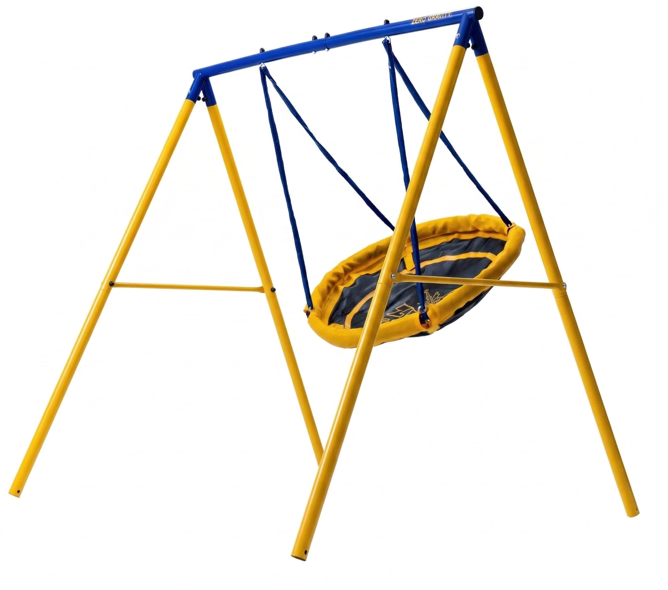 Zero Gravity Kids Swing Set With Sturdy Metal Frame. Garden Fun For Up To 2 Children (UFO Bird Nest)