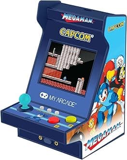 My Arcade Mega Man Mini Arcade Machine - Nano Player Table Top Arcade Machine, Portable Handheld Game, Retro Gaming Console, Mini Retro Games Machines for Kids & Adults