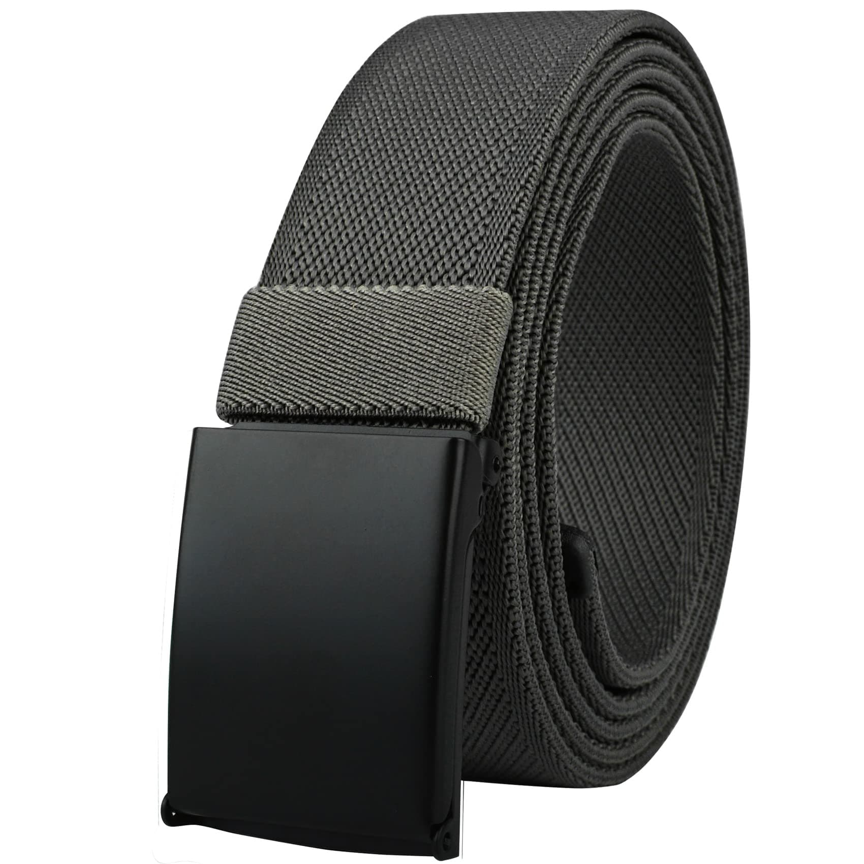 Mens Belts Plus Size 39'' to 75'' Stretch Elastic Web Cloth Belt Black