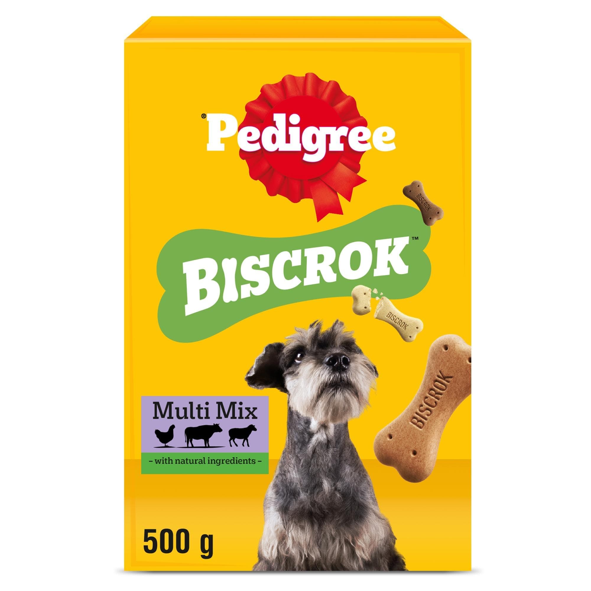 – Biscrok Multi Mix - Dog Treats - Bone-Shaped Biscuits - 500 g