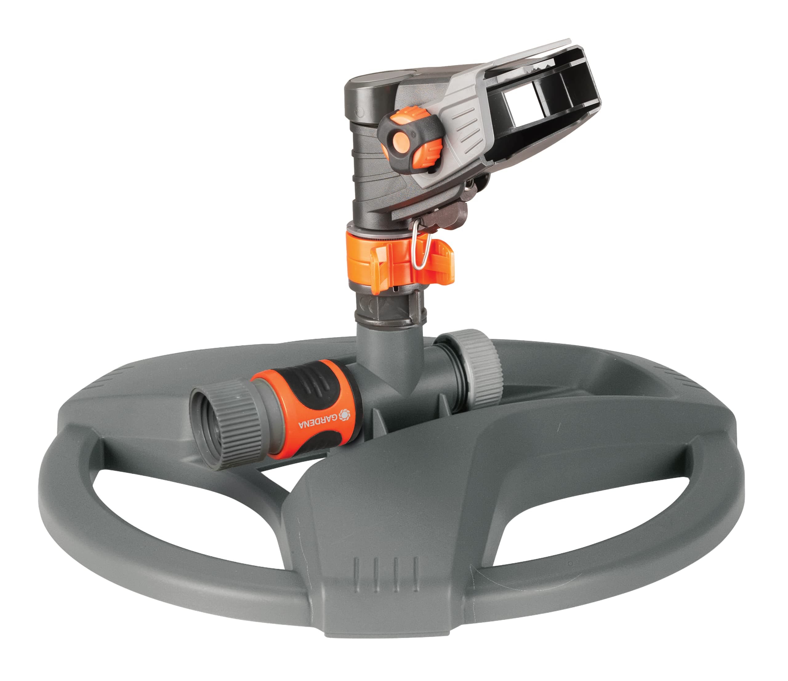 (38142) Classic Impulse Sprinkler on Weighted Sled Base. Include Original Gardena Quick Connect for Quick and Easy Attachment to Your Hose.