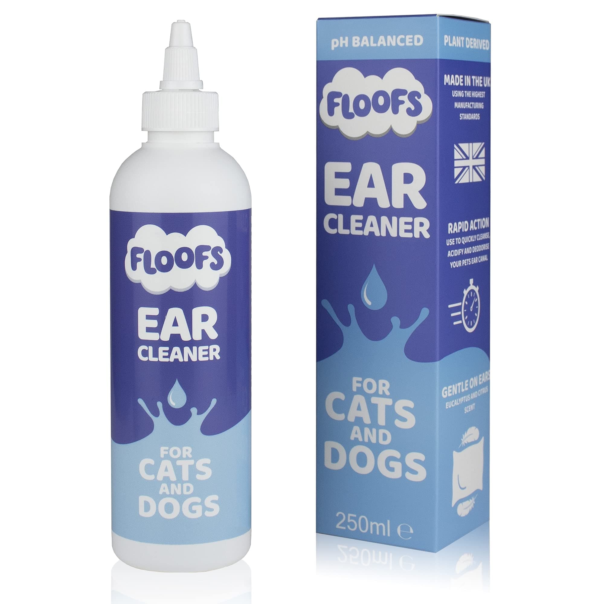 Tuff Pets Floofs Dog Ear Cleaner Drops | Veterinary Strength | Multiple Use Cleanser For Your Pets Ears | Fast Acting Formula for Cats and Dogs