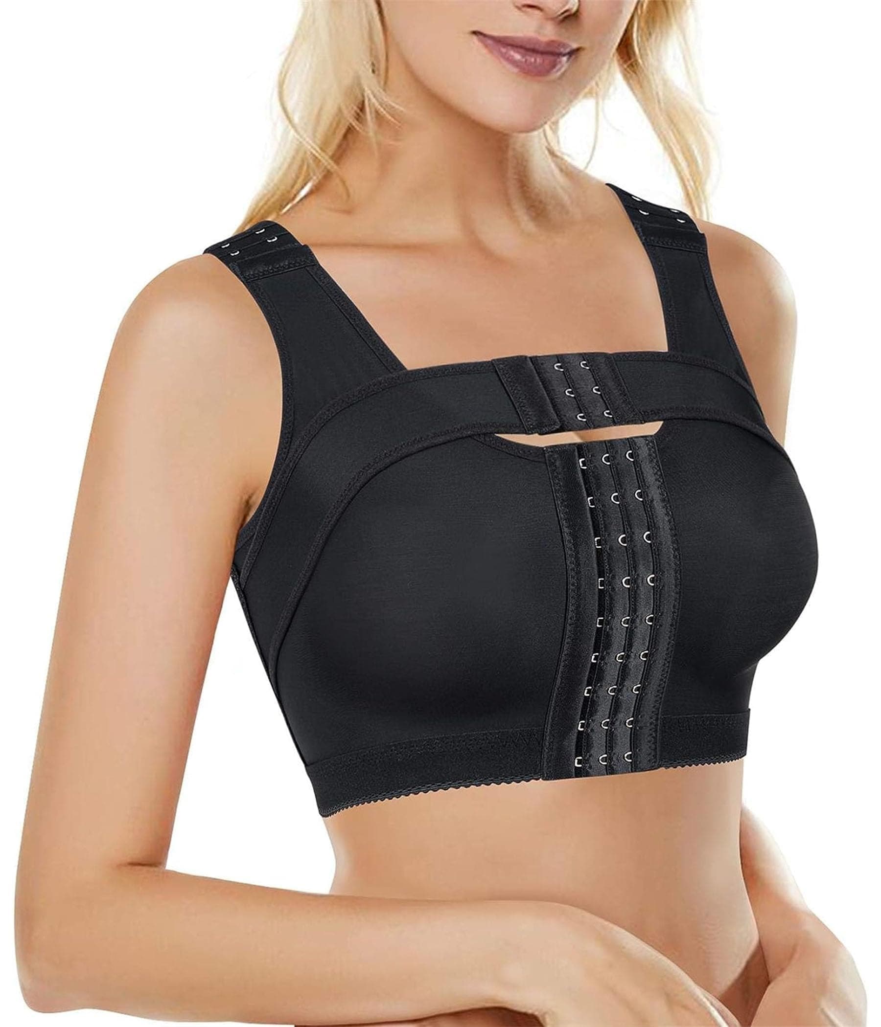 BRABIC Womens Brabic Womens' Front Closure Post-surgery Posture Corrector Bra Full Coverage Bra