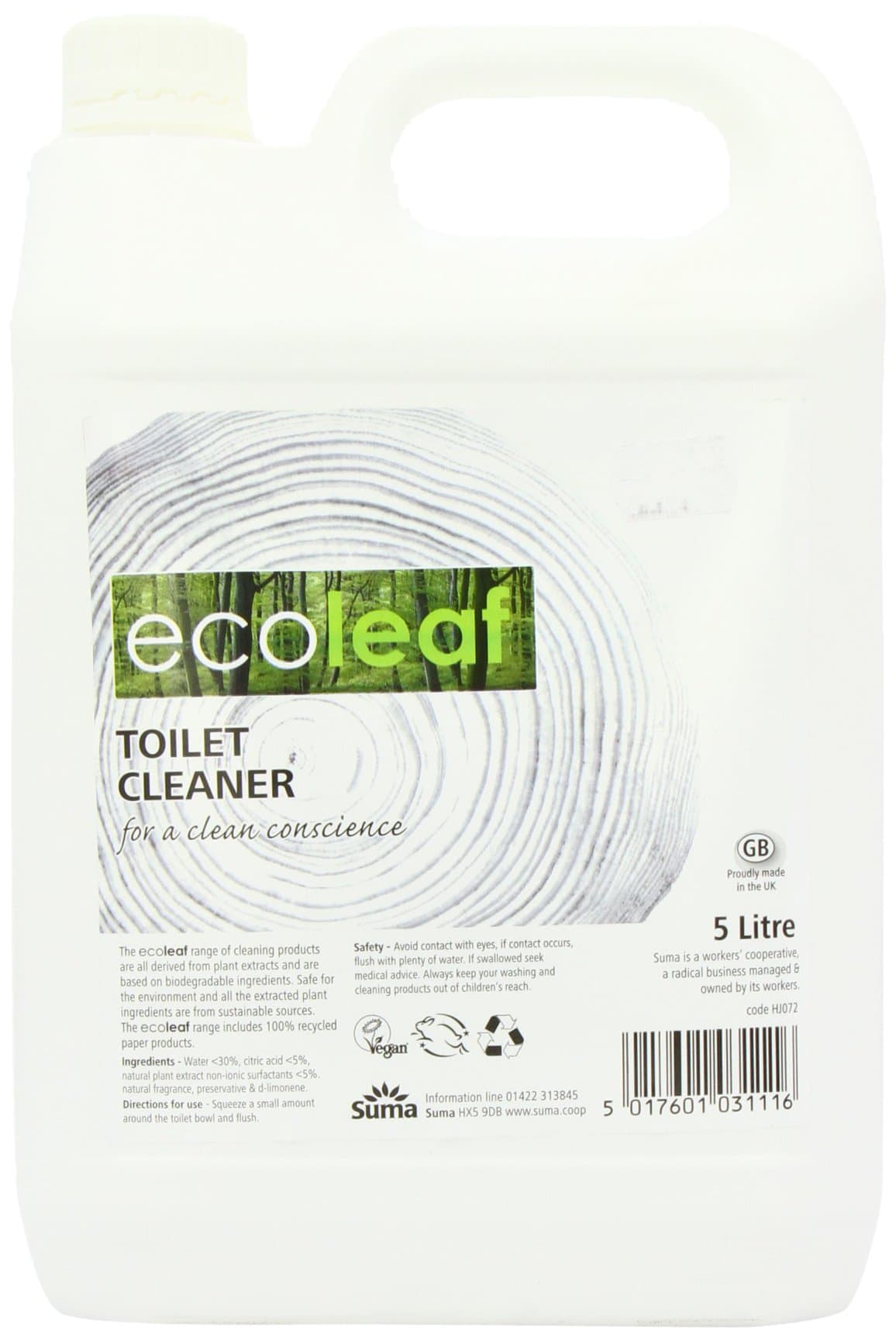 EcoleafToilet Cleaner 5 Litre