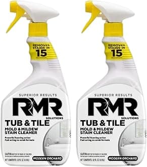 RMR - Tub and Tile Cleaner, Mold Stain & Mildew Stain Remover, Industrial-Strength, No-Scrub Cleaner, 32 Fl Oz, 2 Pack