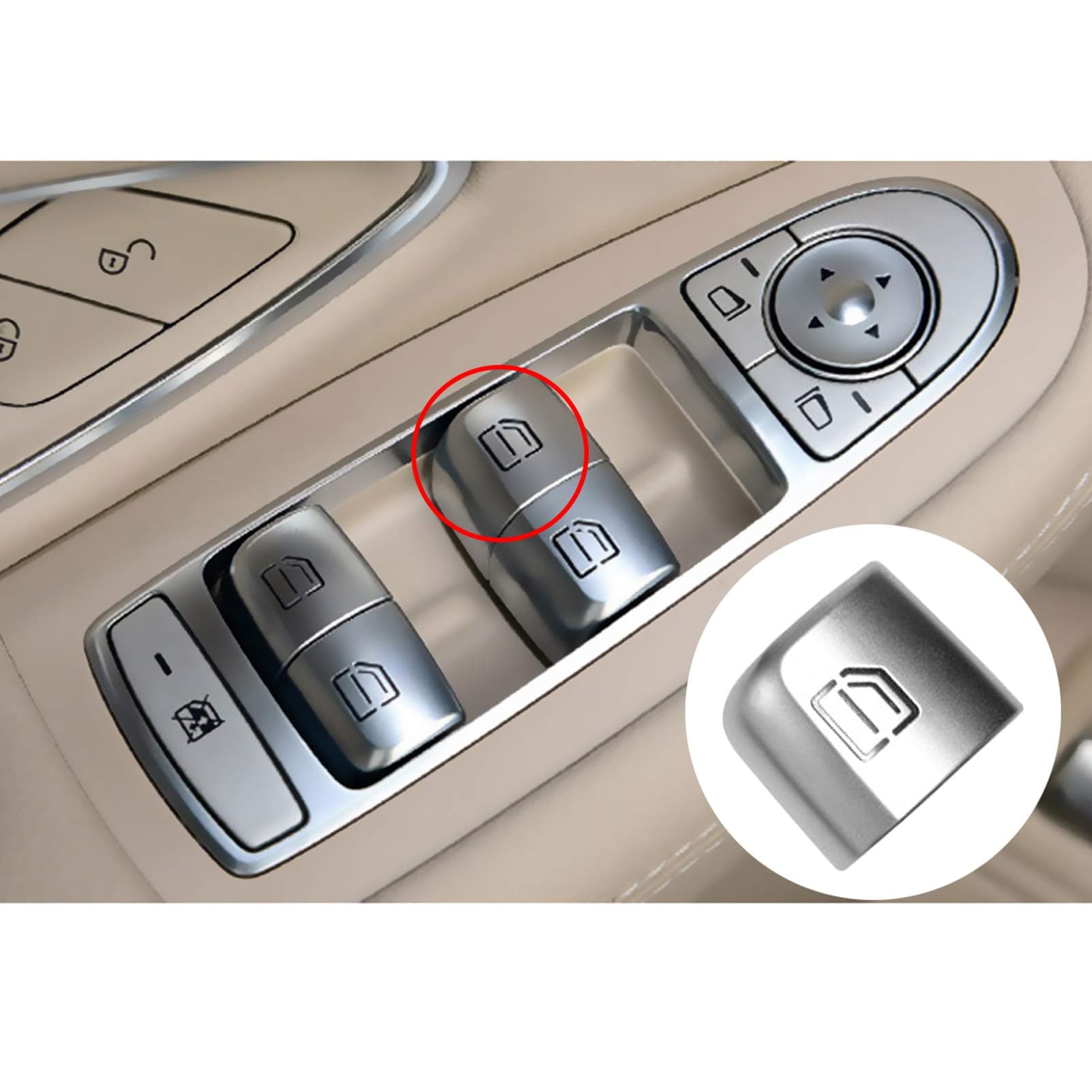 For Mercedes Benz ML GL R Class Window Switch Button Covers