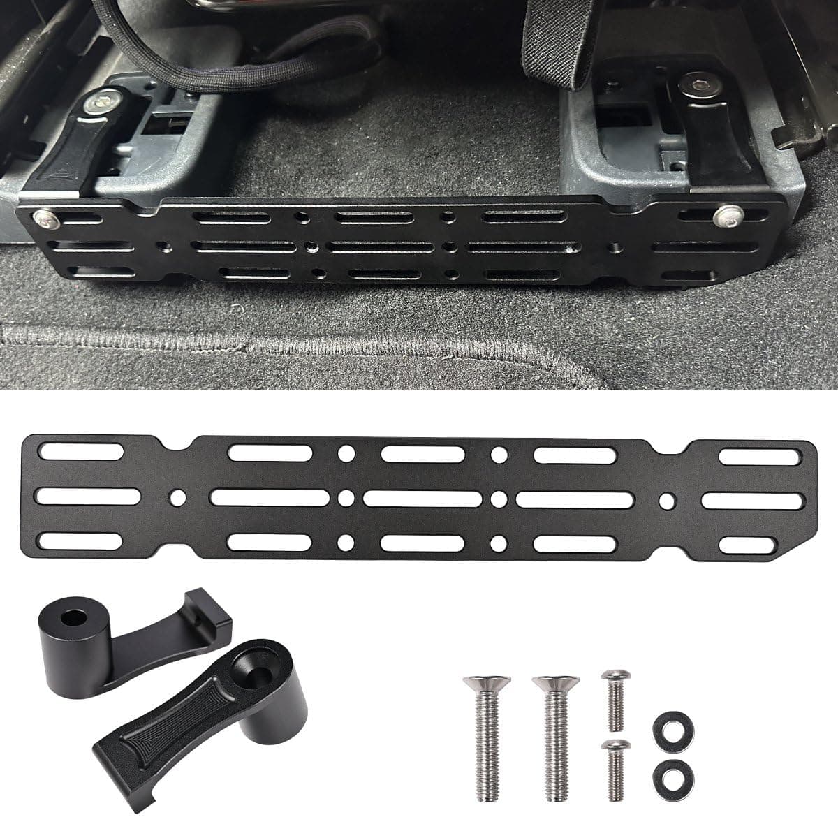 Front Multi Mount Bracket,Billet Aluminium Driver or Passager Seat Molle Multimount Panel Plate Accessory for Ford Bronco Offroad 2/4 Door 2021-2025