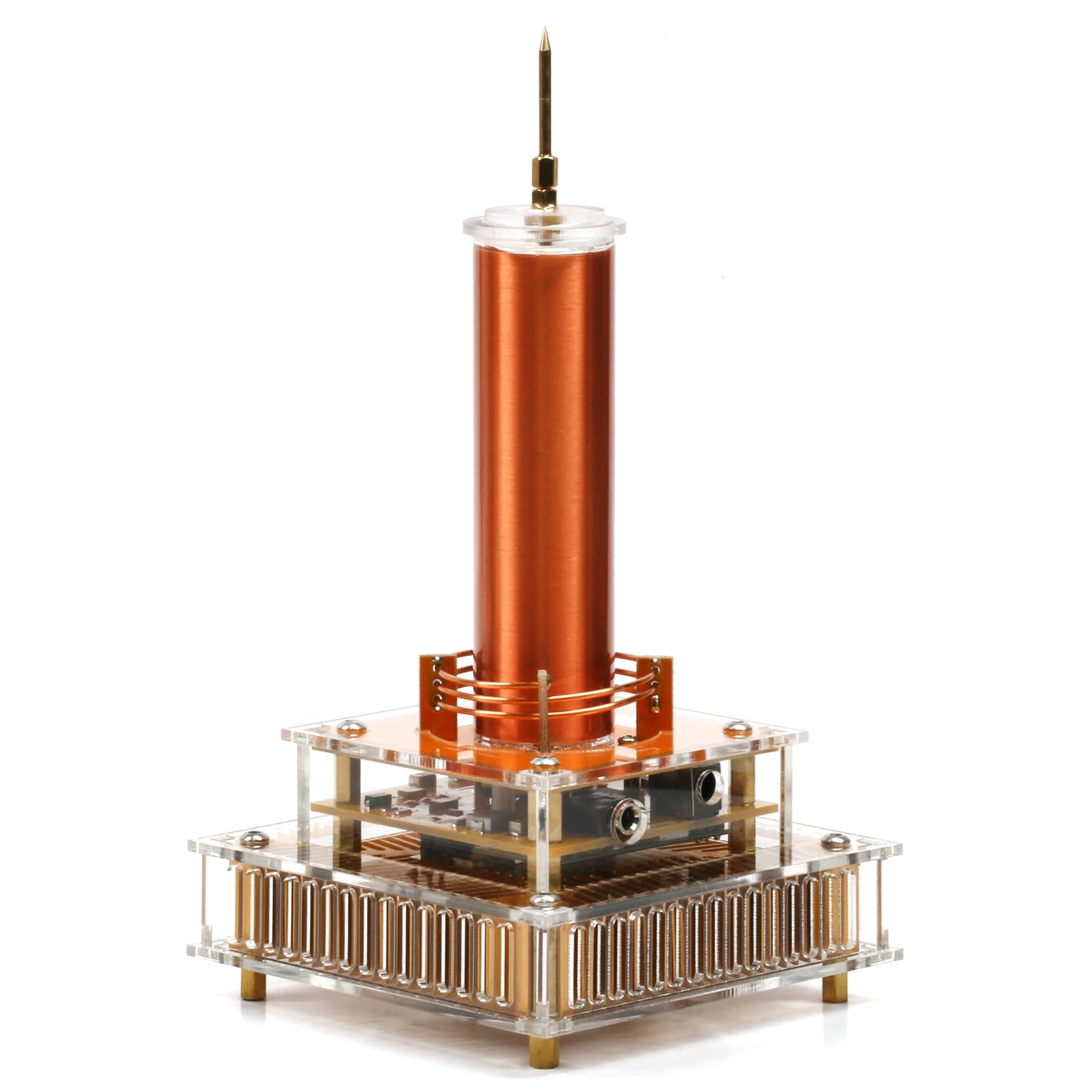 Joytech Music Tesla Coil Acrylic Base Shell Arc Plasma Loudspeaker Wireless Transmission Experiment Desktop Toy Model (YS04)