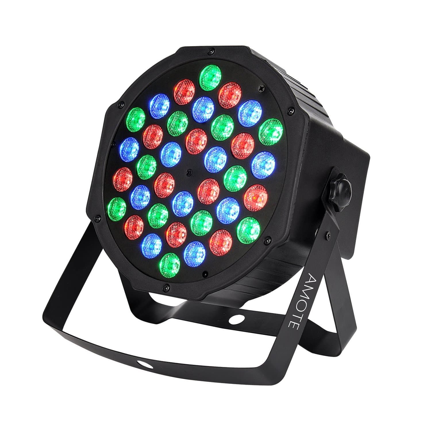 AMOTE DJ Lights 36 Leds Stage Lighting Controlled by IR Remoter and DMX512 RGB Color Mixing Wash Par Can Light for Disco Christmas Wedding Halloween Party Thanksgiving