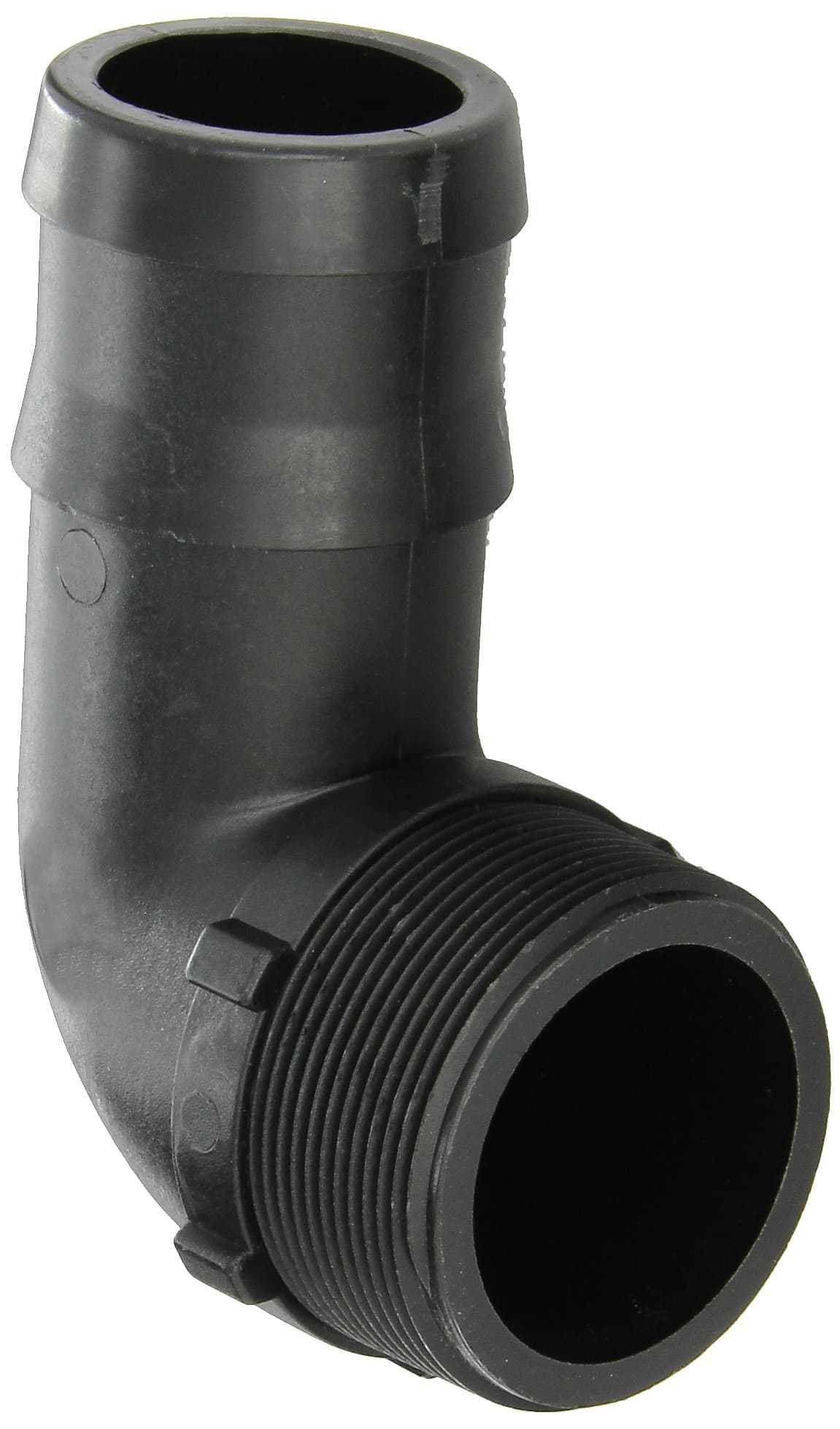 HB200-90 Polypropylene Hose Fitting, 90 Degree Elbow, 2" NPT Male x 2" Barbed