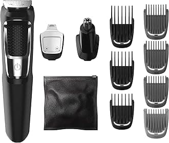 Philips Norelco Multigroom Series 3000, MG3750/50, Beard Face and Body Hair Trimmer for Men, 13 Attachments - NO BLADE OIL NEEDED