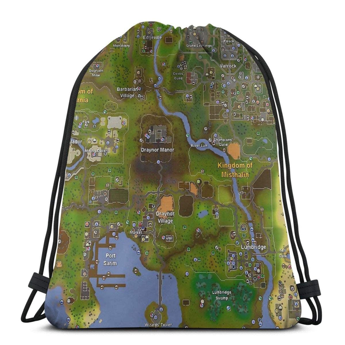 Runescape World Map Drawstring Bags Gym Bag