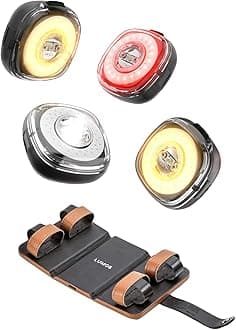 LumosFirefly Smart Bike Light System - Sync Front & Rear LED Light | Custom Brightness, Flash Pattern, Day/Night Mode | Turn Signals | Brake Lights | Night Riding Bicycle Accessories for Men & Women