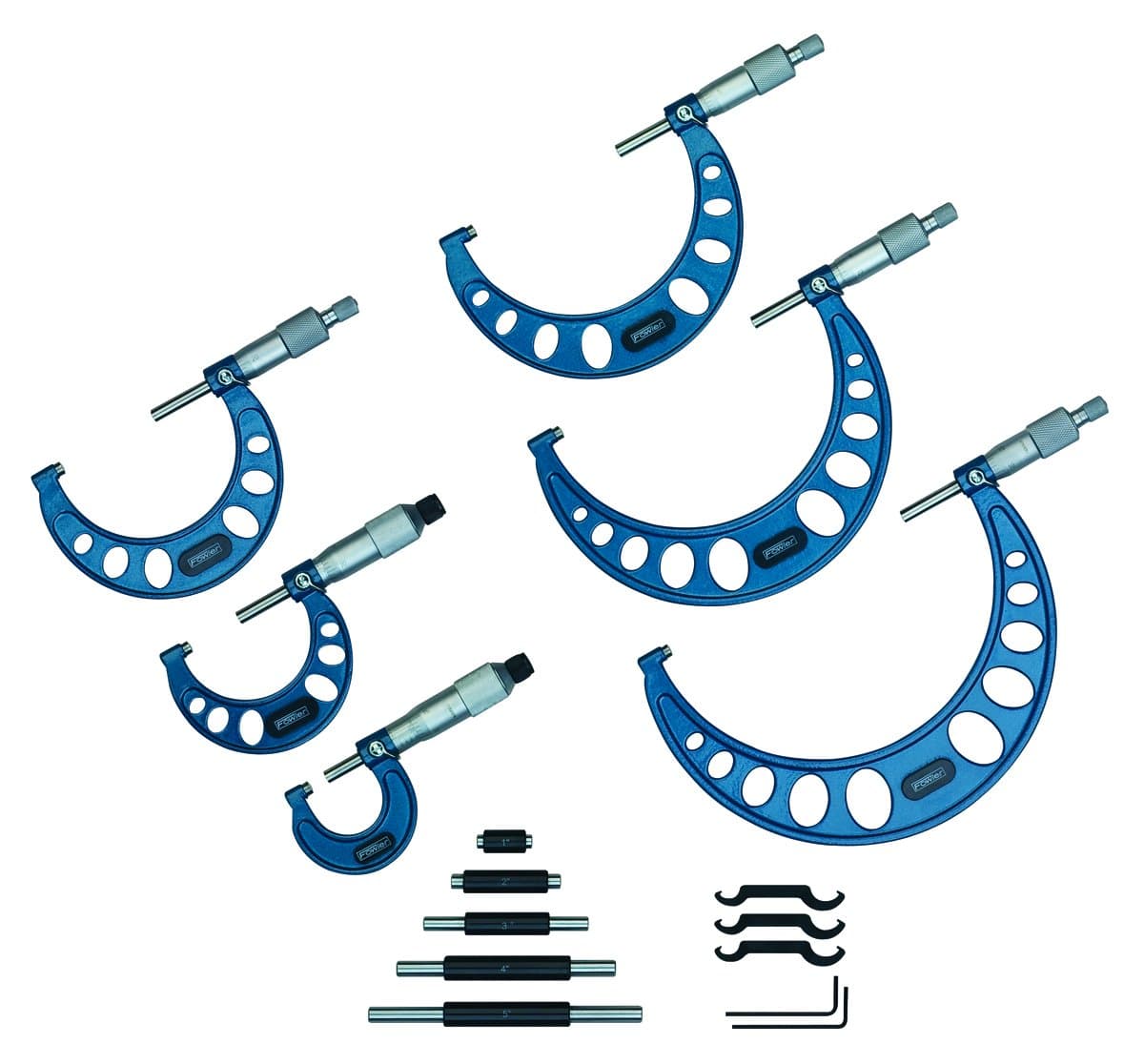 52-215-006-1, Outside Micrometer Set With 0–6" Measuring Range