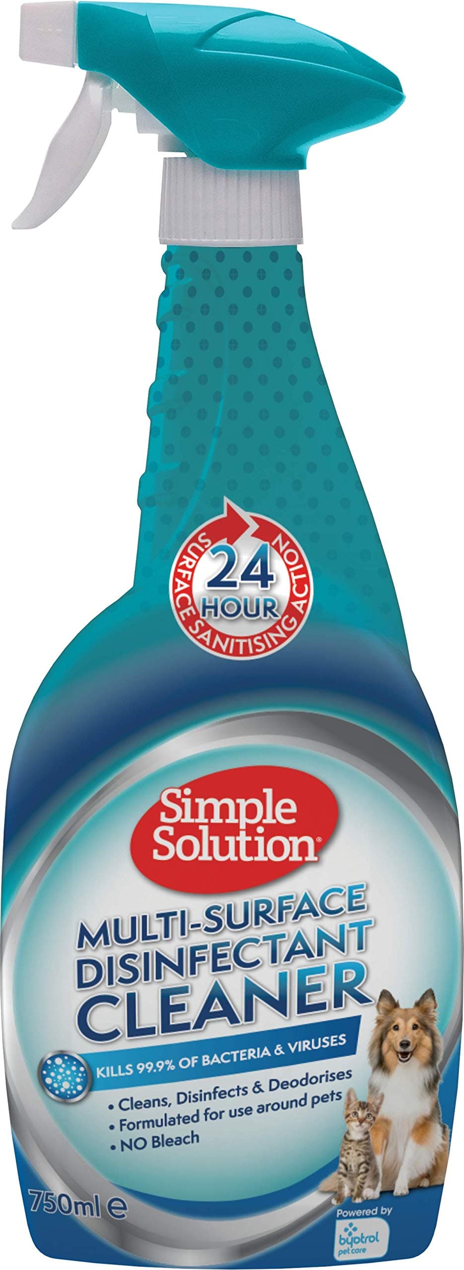 Simple Solution Disinfectant Cleaner, 24 hour Protection, Kills 99.99 Percent of Viruses - 750 ml