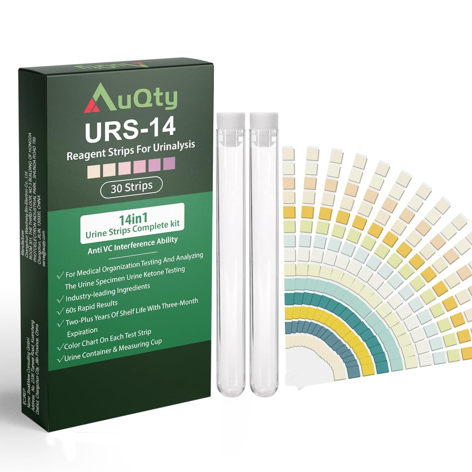 14 Parameter Urine Test Strips 14-in-1 Urinalysis for Nitrite, Leukocytes, Bilirubin, Ketone,Protein & pH. Urinary Tract Infection (UTI) for Self-Testing