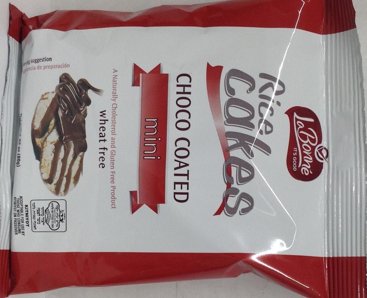 La Bonne Rice Cakes Choco Coated Mini KFP 2.82 Oz. Pk Of 3.