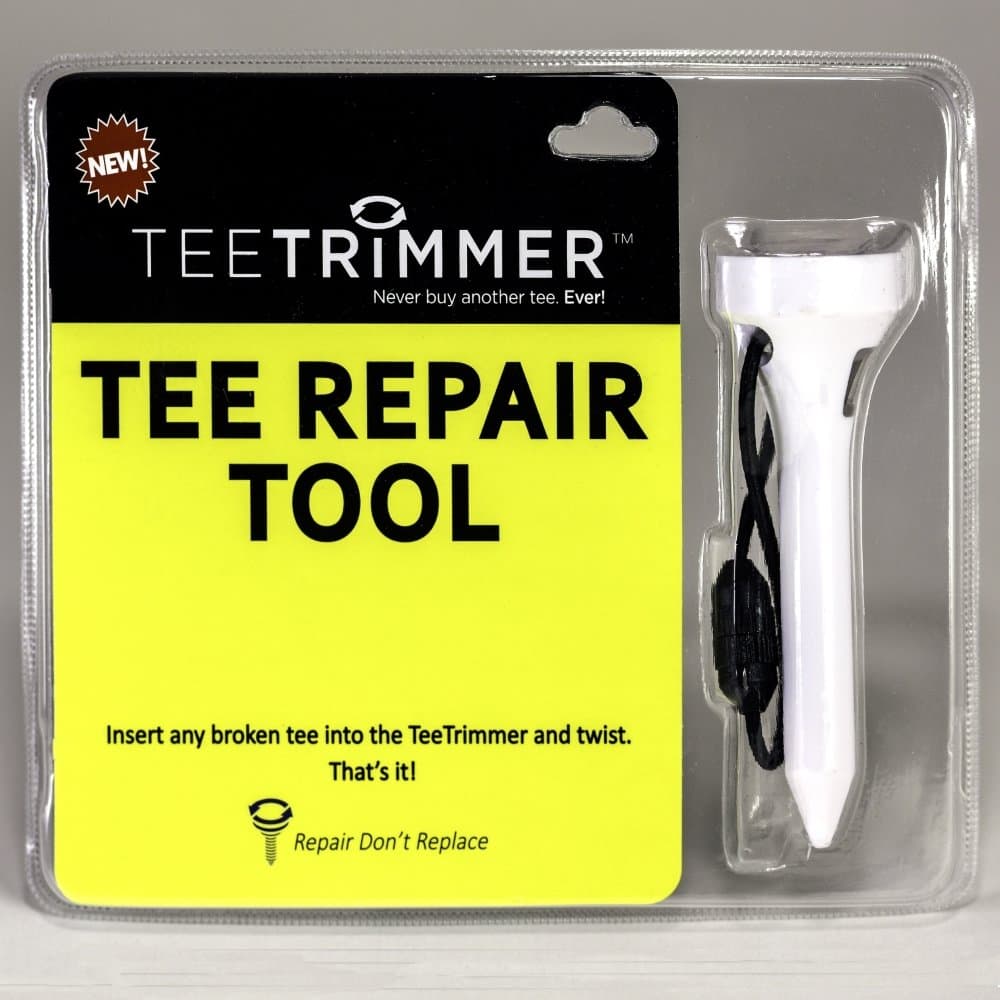 Broken Golf Tee Solution | Tee Repair Tool Sharpens Broken Wood & Plastic Tees | Great Accessory for Golf Bag | Makes Excellent Gift for Golfers
