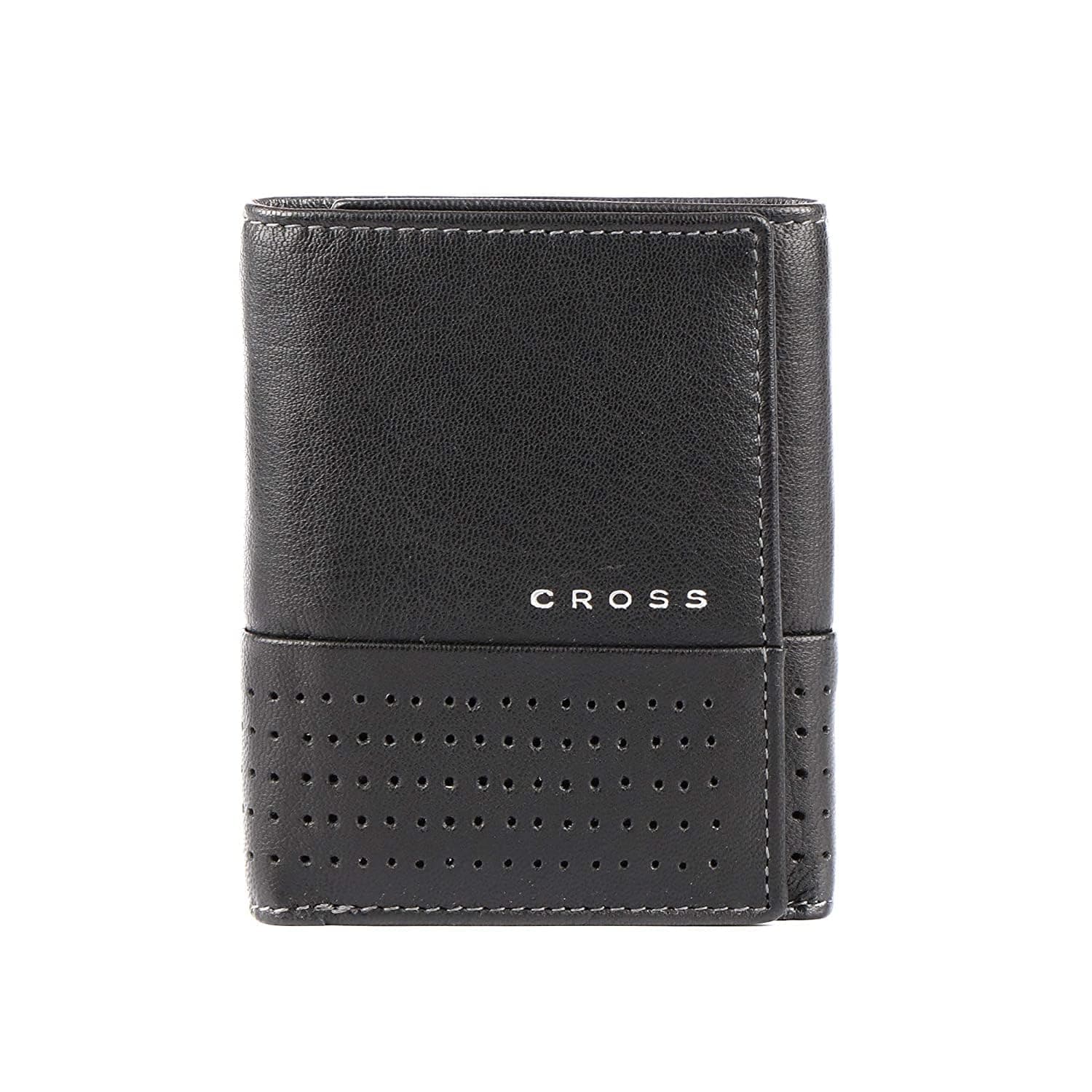 Cross Erie Men's Leather Tri-Fold Wallet -Black
