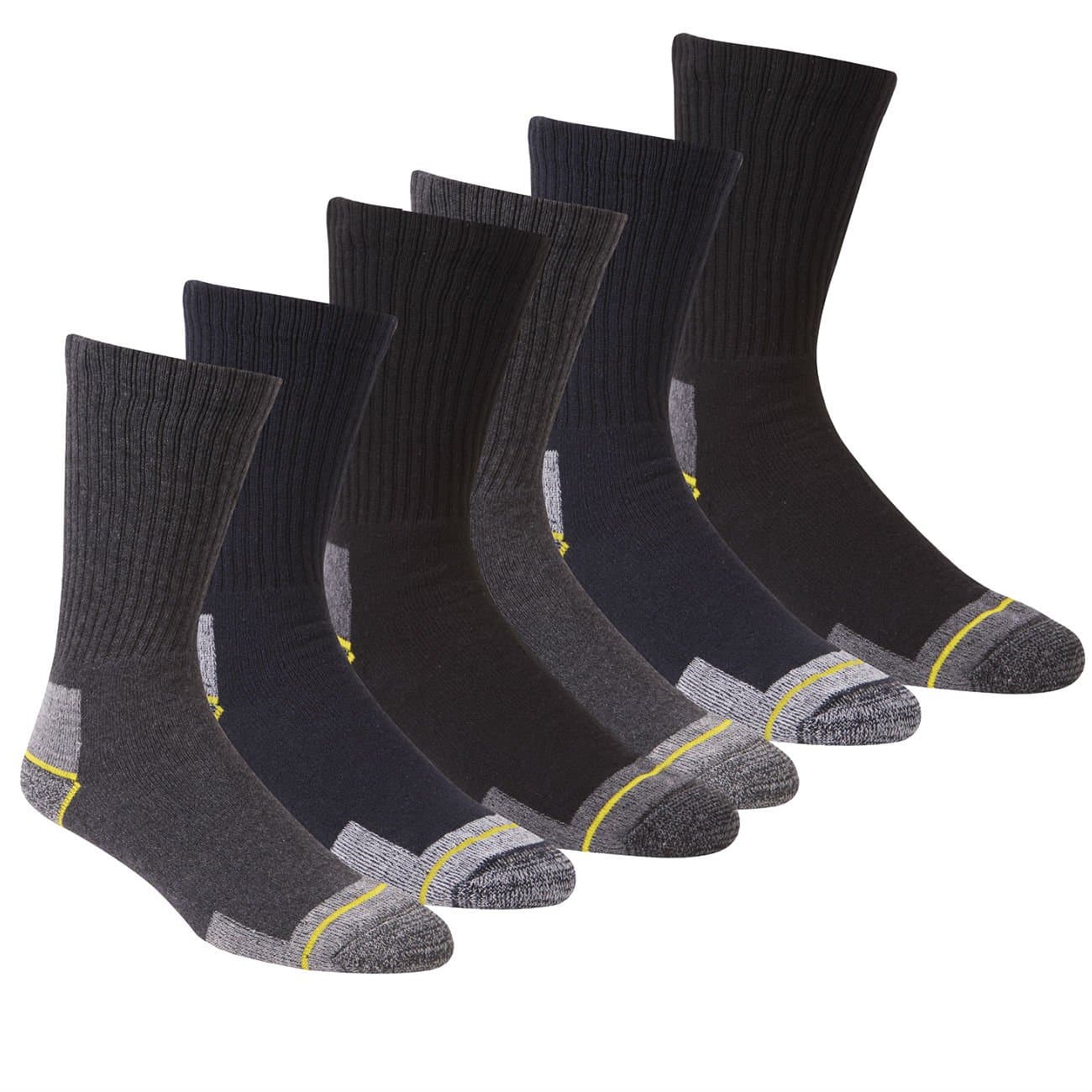 WORK SOCKSMen's Size 12-14 Thick Socks Multipack Heavy Duty Reinforced Heel For Steel Toe Boots Mens Work Socks