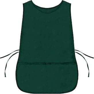 DALIX Cobbler Apron 2 Pockets Smock Regular 28.5" x 18.5" Poly Cotton Dark Green