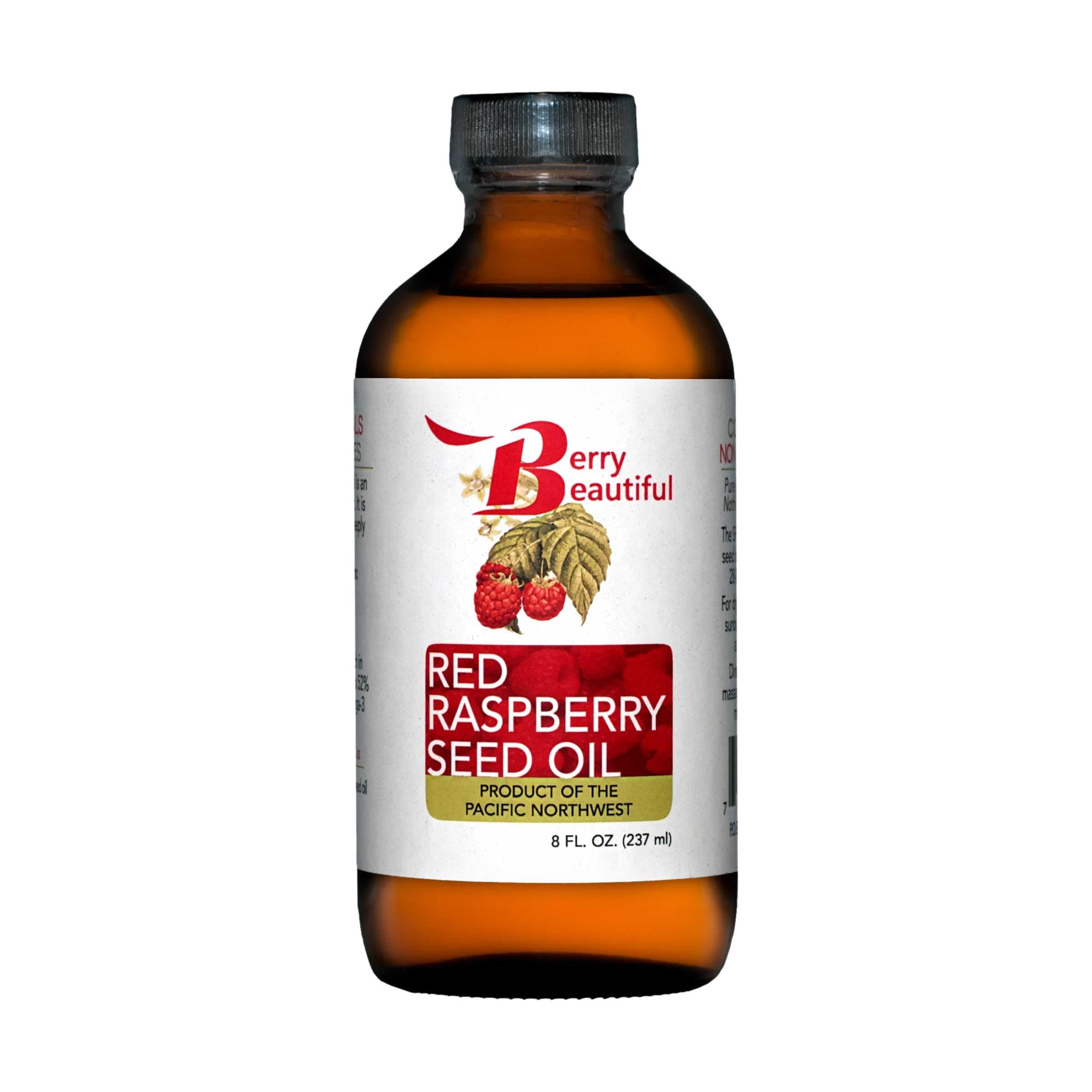 Red Raspberry Seed Oil - 8 fl oz - Cold-pressed by Berry Beautiful from Raspberries grown by Northwest Berry Co-op farmers