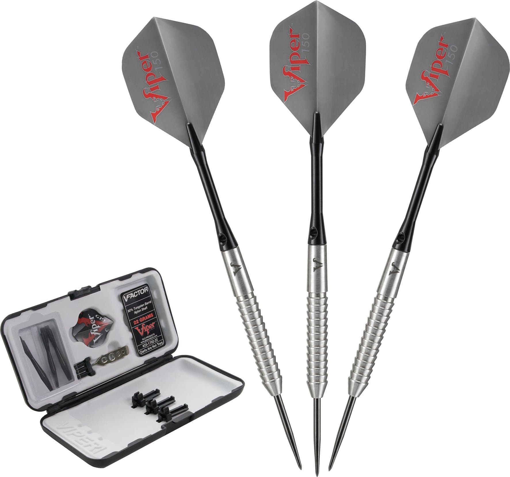 Viper V-Factor 90% Tungsten Steel Tip Darts with Storage/Travel Case