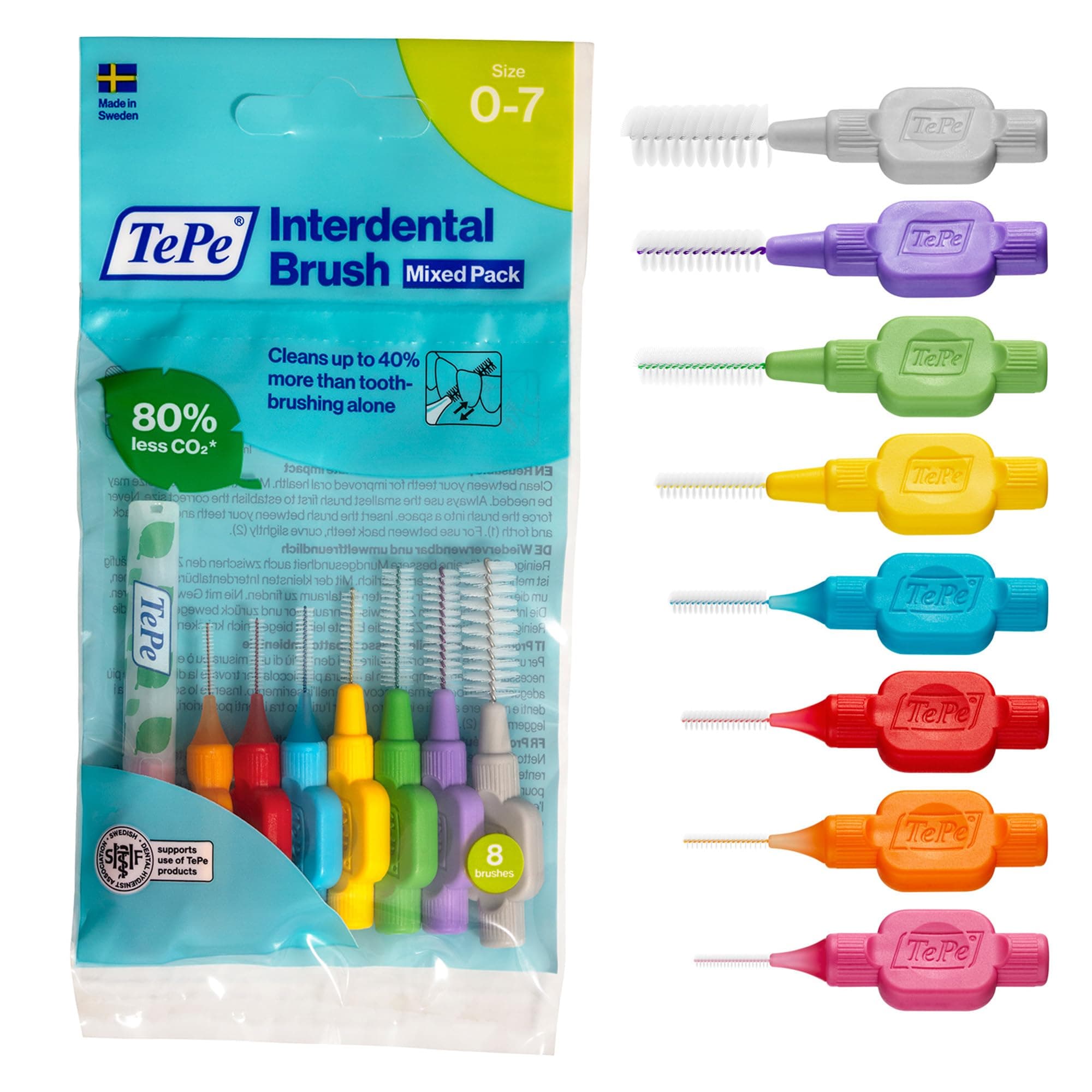 TePe Interdental Brushes Original Mixed 8 Brushes by TePe
