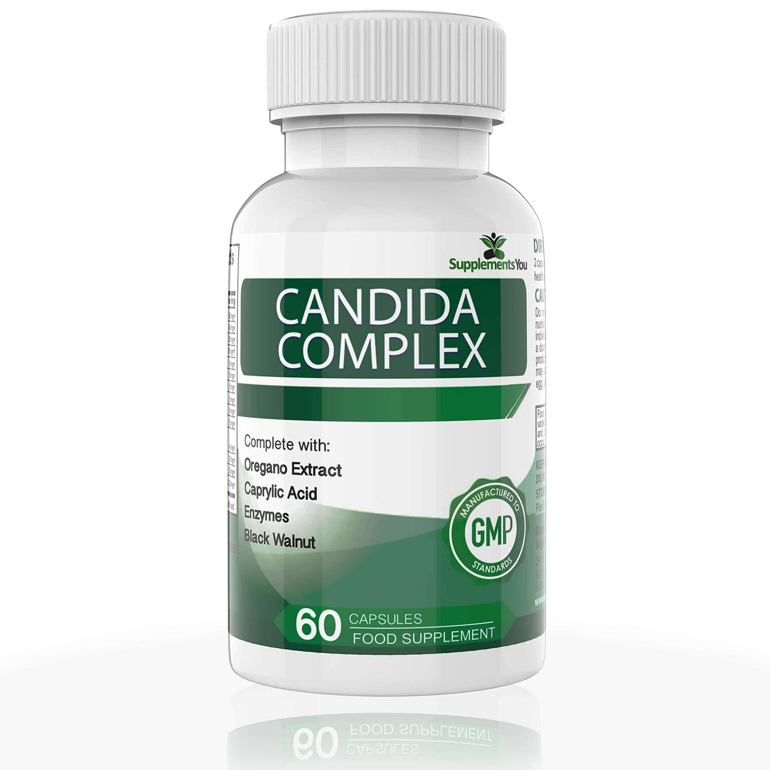 CANDIDA COMPLEX, 60 premium vegan capsules to help cleanse Candida/Thrush/Yeast infections and restore beneficial bacteria