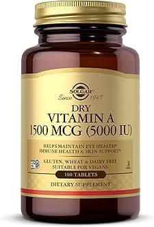 Solgar Dry Vitamin A 1500 Mcg, (5000 Iu) 100 Tablets