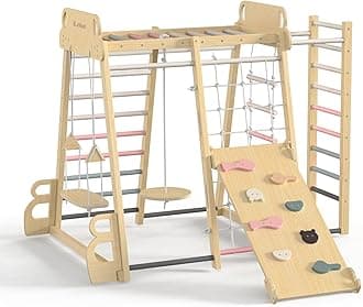 BlueWood Indoor Jungle Gym for Kids Ages 4-8