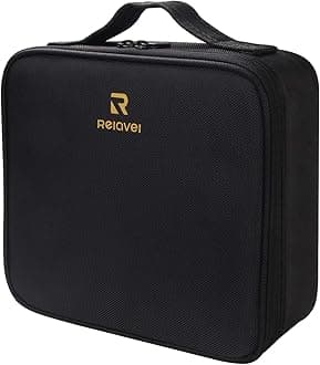 Relavel Rolling Makeup Case, Makeup Backpack Professional Makeup Artist Train Case