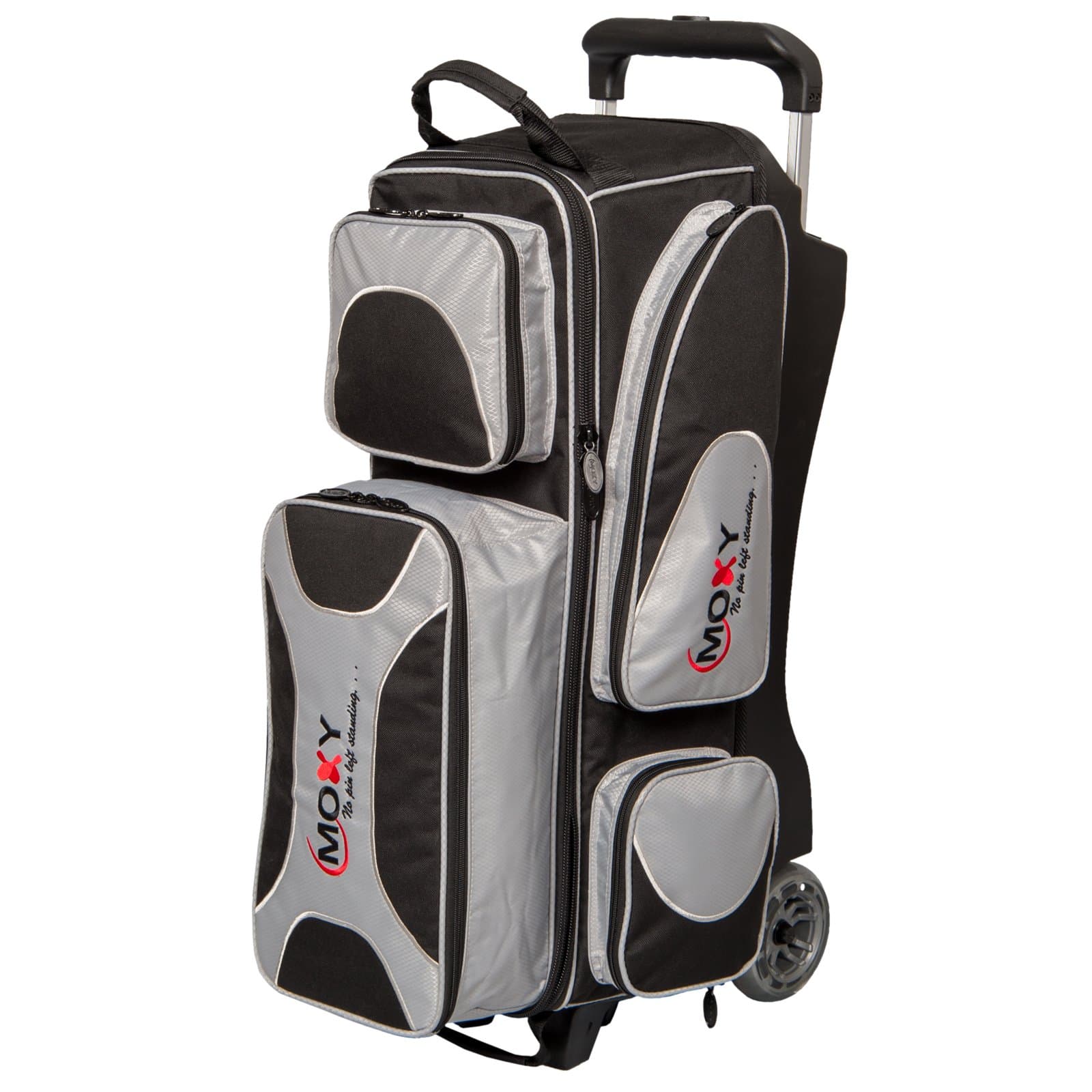 Moxy Deluxe Triple Roller Bowling Bag - Silver/Black