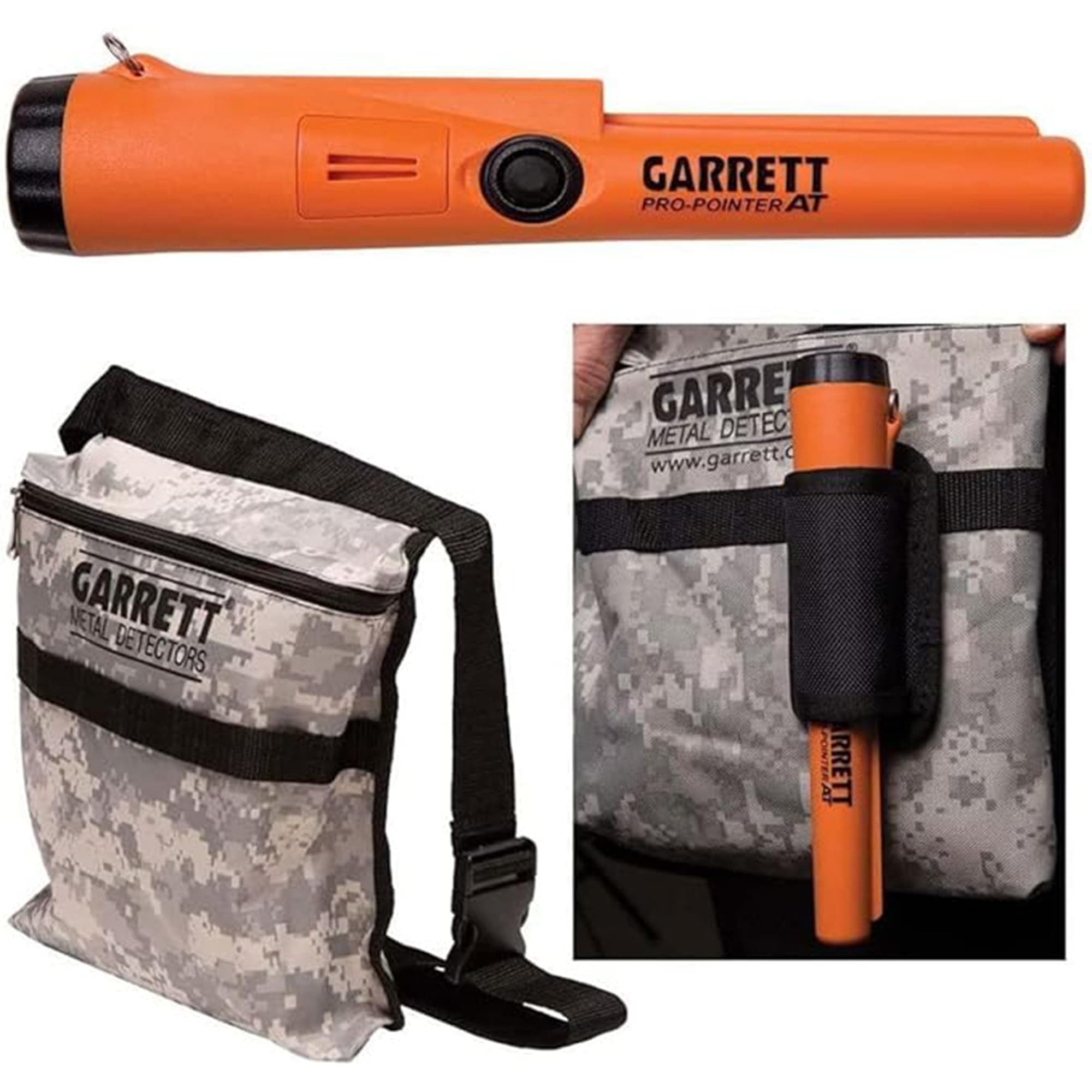 Garrett Pro Pointer AT Metal Detector Waterproof ProPointer with Garrett Camo Pouch