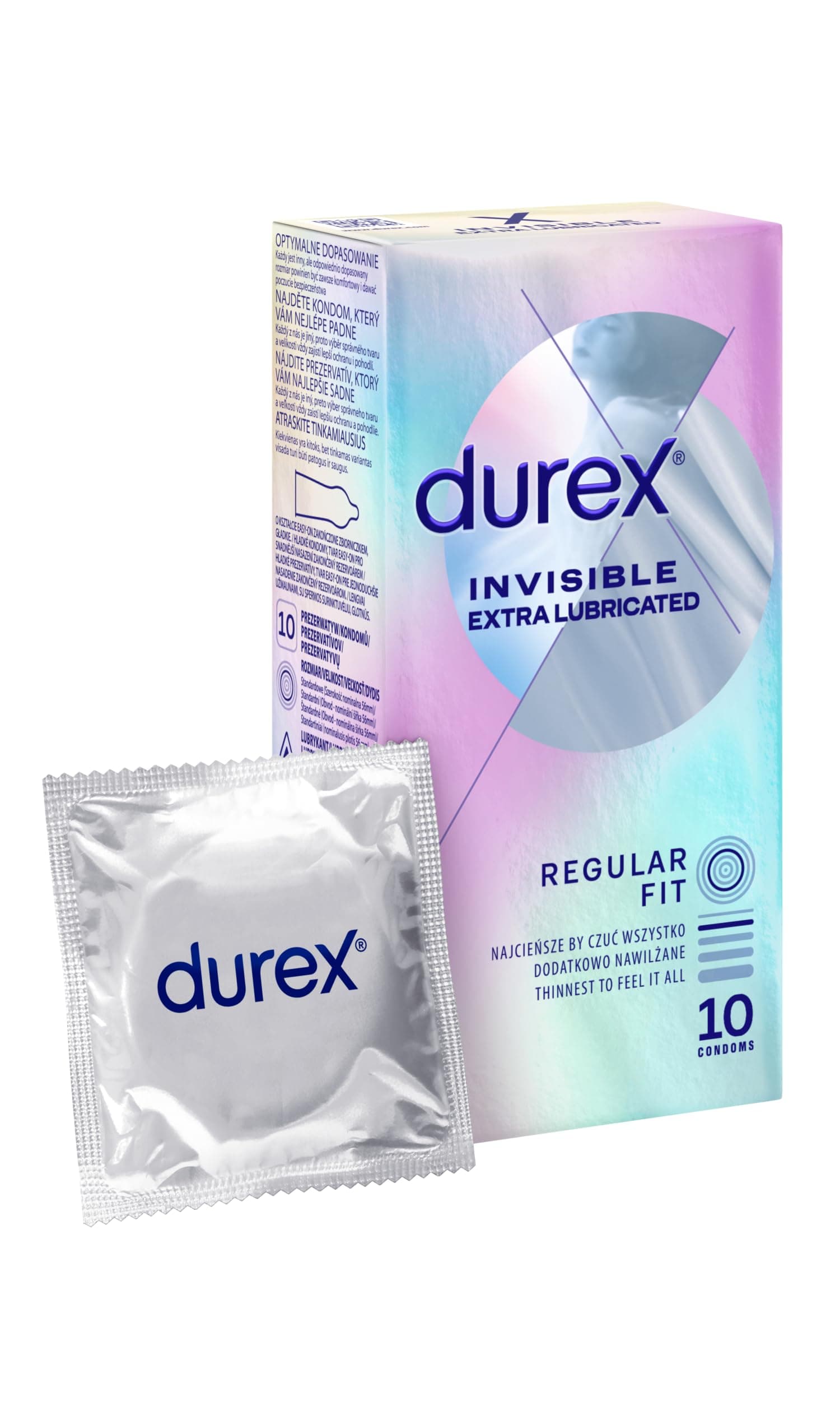 Ultra Thin Condoms - Extra Lubricated, Unscented, 10 Count (Pack of 1)