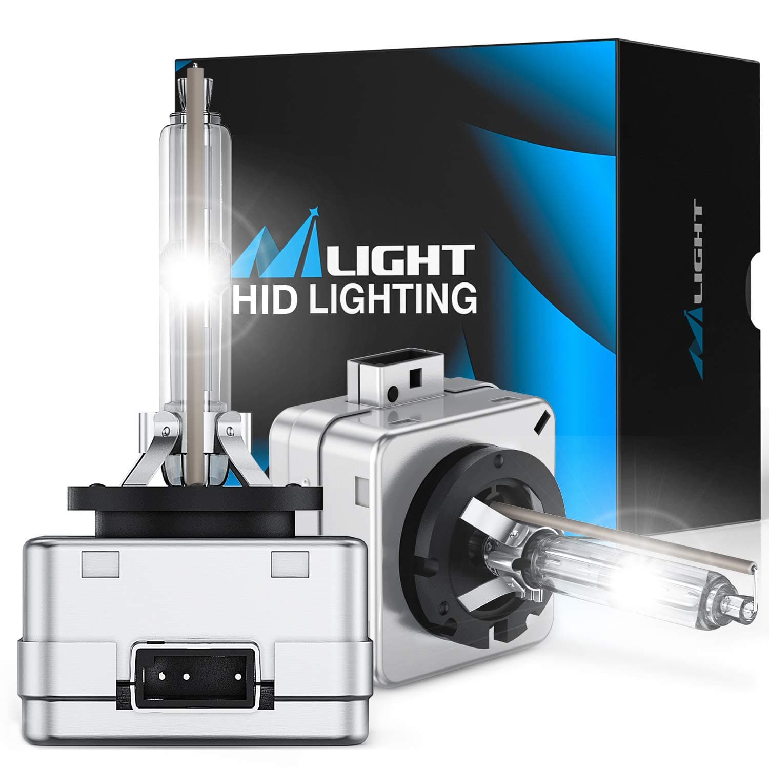 D3S HID Bulb, 6000K Diamond White D3S HID Headlight Bulbs High Low Beam Xenon Replacement Bulbs for Sedan SUV Pickup, 2-Pack