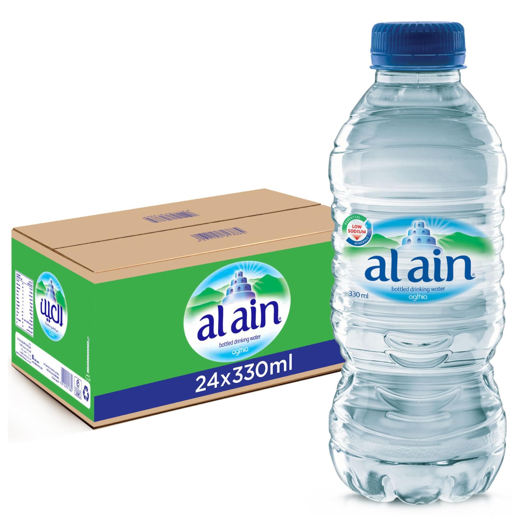 Al Ain Bottled Drinking Water Low Sodium Value Pack 24 x 330 ml