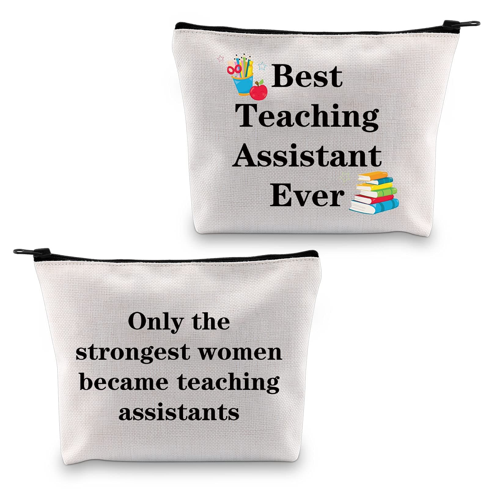 G2TUP Teaching Assistant Thank You Gift Make Up Accessory Bag Best Teaching Assistant Ever TA Appreciation End of Term Gift (Best Teaching Assistant Ever)