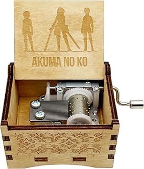 Akumas no Ko Music Box Attack Laser Design Hands Crank Musical Box for Men Women on Titan Birthday Christmas gifts(Akumas no Ko)