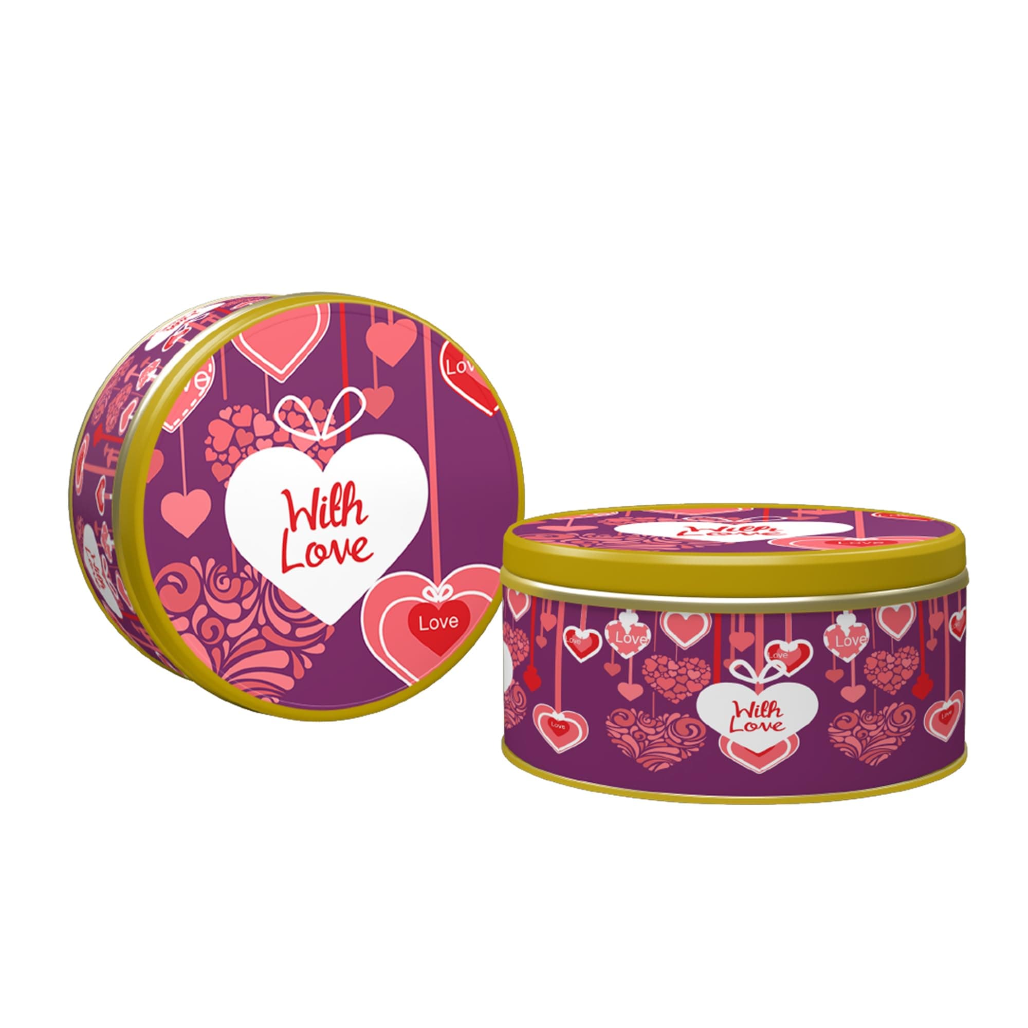 Assorted Cookies Gift Pack 300 Gram Tin|"With Love" Gift For Special Occasions, Premium Assortment Of Choco Chip, Mocha & More|Perfect For Gifting