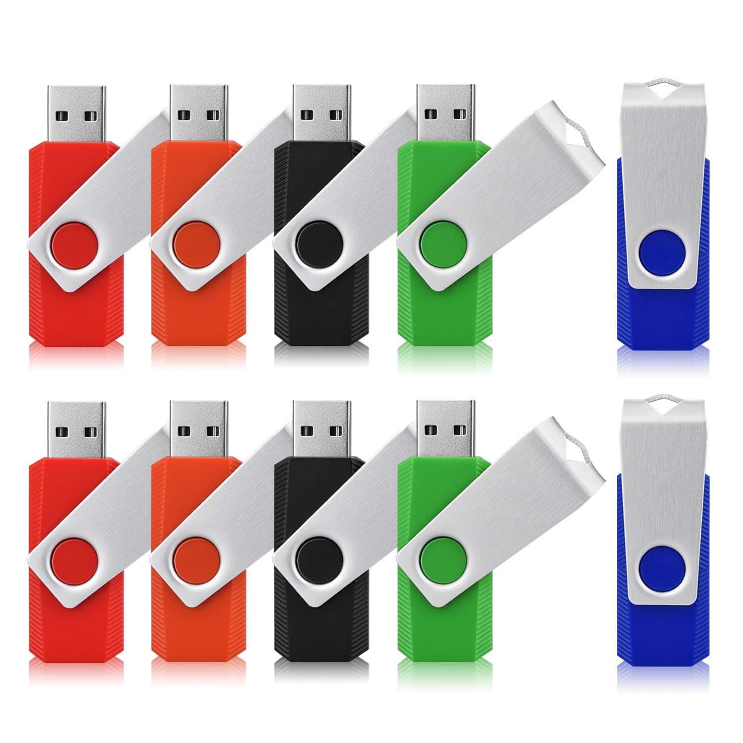 JUANWE 10 Pack 32GB USB Flash Drive USB 2.0