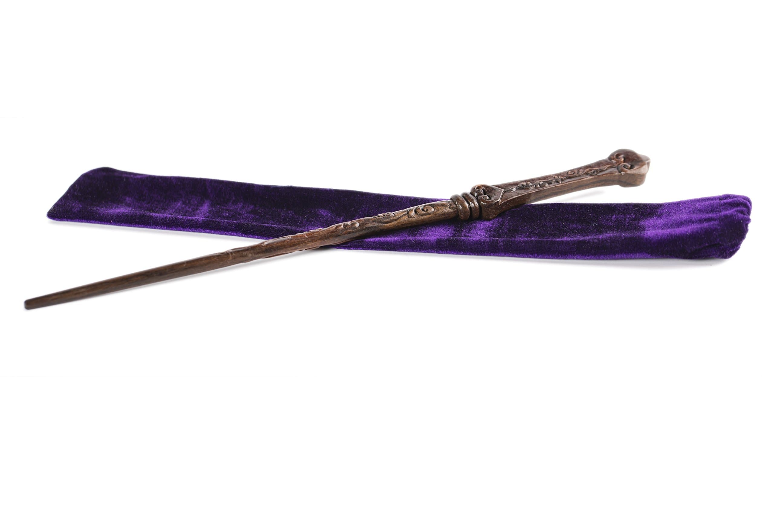 Fine Handcrafted Solid Wood Magic Wand for Witches and Wizards, The Devout Heart Brown