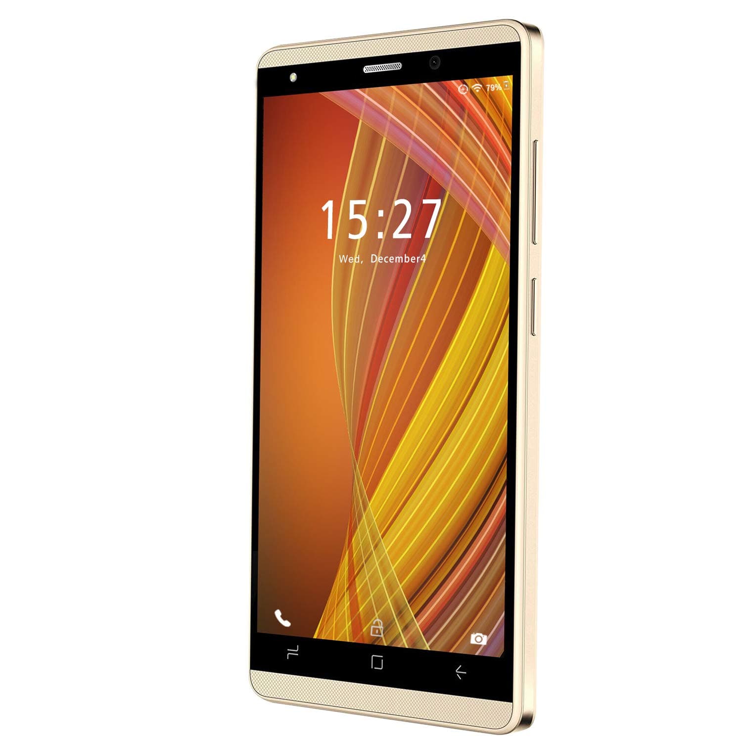 Mobile Phone, DUODUOGO J3 Android 9.0 Phone Unlocked SIM Free Smartphones, 16GB ROM/128GB Quad-Core, 5.1 Inch 18:9 Display, Triple Card Slots, Dual SIM Dual Cameras Wifi, Bluetooth, GPS, FM (Gold)