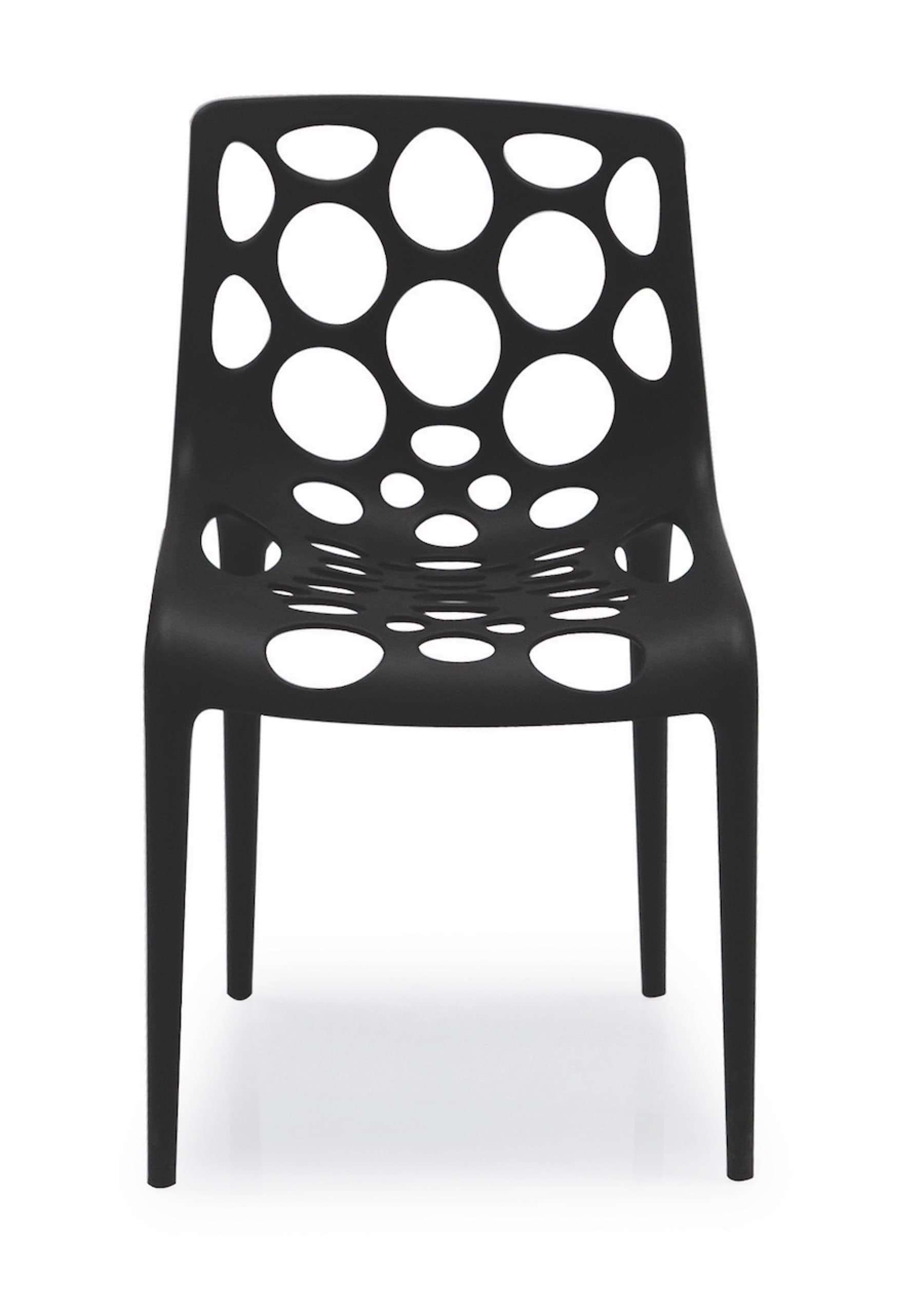 Connubia "Hero Polypropylene Matt Black Outdoor Stackable Chair
