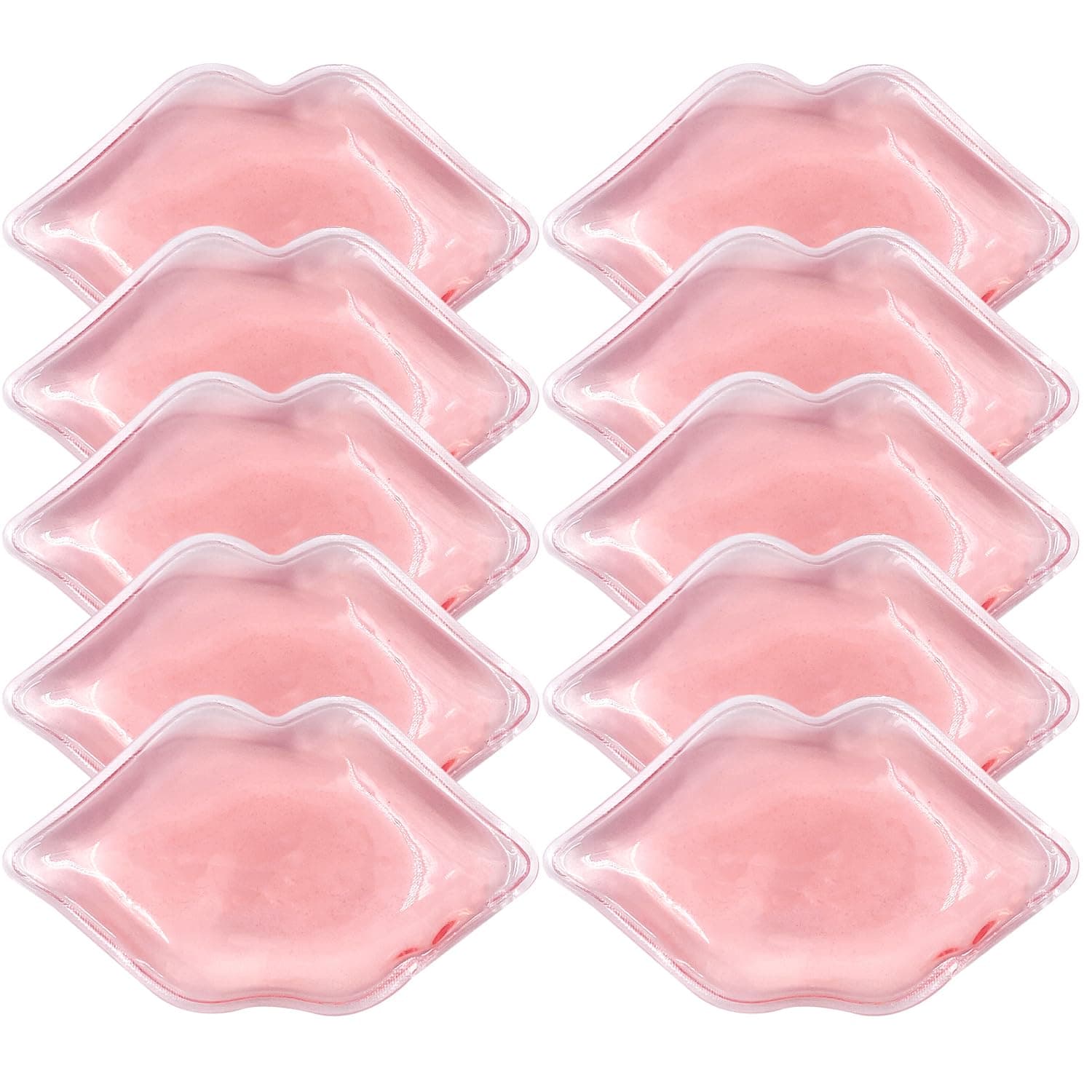 (10 PCS) Lip Ice Pack ，Ice Compress After Lip ice Treatment, Reusable ice pad for Cosmetic, Lip Shape ice Pack to Relieve Pain and Relax Lips, Anti-Aging Lip Care ice Pack to Reduce Lip Swelling
