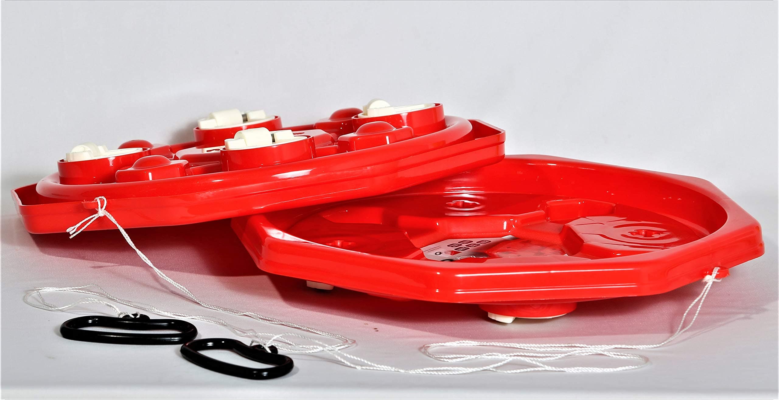 Unity Plastic Cylinder Trolley Easily Movable Stand with Wheels /Gas Cylinder Trolley | LPG Cylinder Stand | Water Bottle Trolley | Flower Pot Stand use as Carrying Kitchen Items up to 75 kg (pink) | Pack of 2