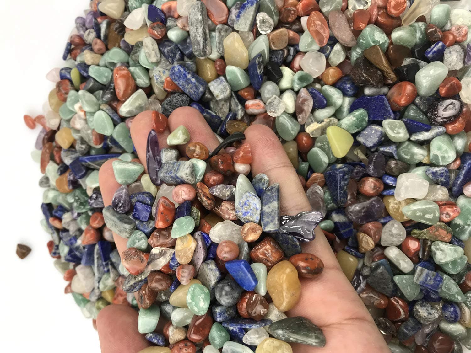 SNAKTOPIA Assorted Tumbled Chips Stone Crushed Crystal Quartz Pieces Irregular Shaped StonesJewelry Making