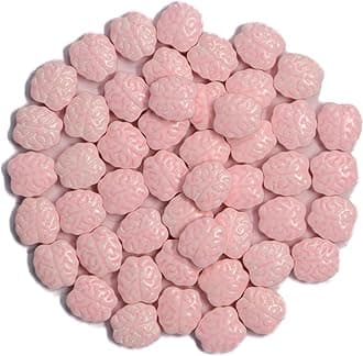 Mystic Sprinkles Halloween Candy Shape Sprinkles (Pink Brains, 1 Pound Bag)