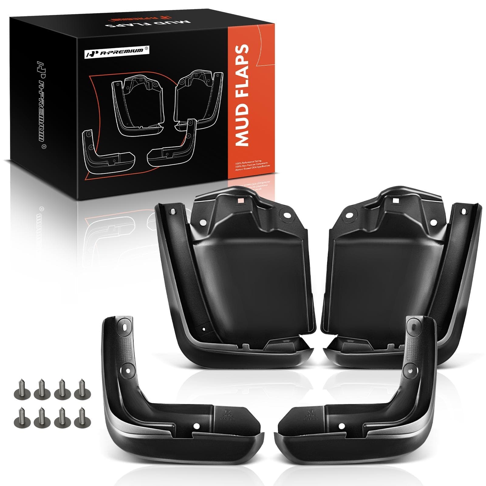 - A-Premium Set of 4PCS Mud Flaps Splash Guards Mudguards Mudflaps with Hardware Accessories Compatible with Honda Civic 2012-2015 Sedan Only, Black Color, Front and Rear (Driver & Passenger Sides)
